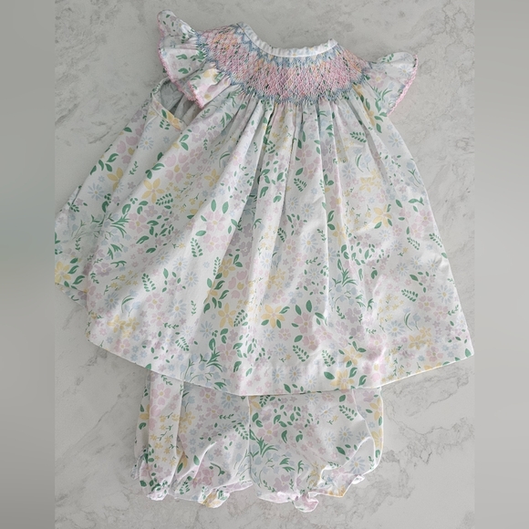 Charming Pastel Floral Dress with Bloomers - Picture 1 of 2
